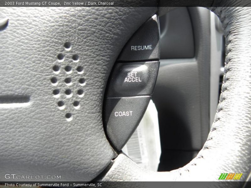 Zinc Yellow / Dark Charcoal 2003 Ford Mustang GT Coupe