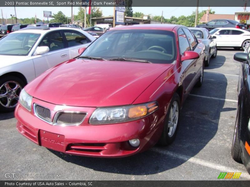 Sport Red Metallic / Dark Pewter 2003 Pontiac Bonneville SE