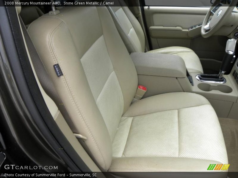 Stone Green Metallic / Camel 2008 Mercury Mountaineer AWD