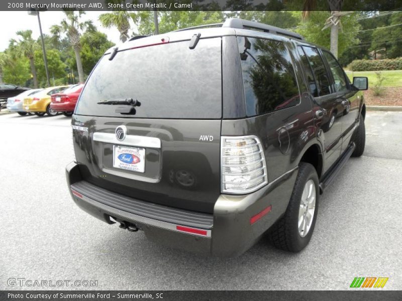 Stone Green Metallic / Camel 2008 Mercury Mountaineer AWD