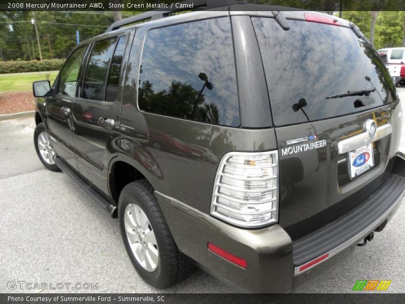 Stone Green Metallic / Camel 2008 Mercury Mountaineer AWD