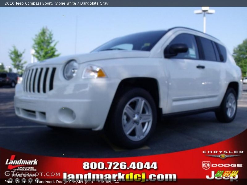 Stone White / Dark Slate Gray 2010 Jeep Compass Sport