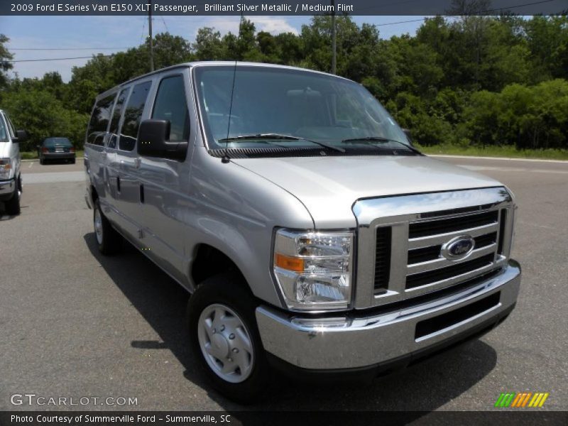 Brilliant Silver Metallic / Medium Flint 2009 Ford E Series Van E150 XLT Passenger