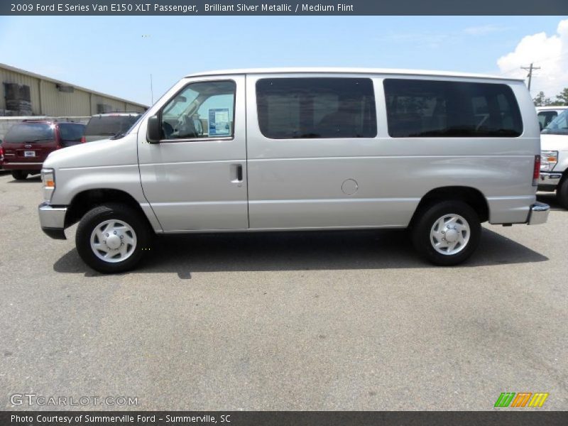 Brilliant Silver Metallic / Medium Flint 2009 Ford E Series Van E150 XLT Passenger