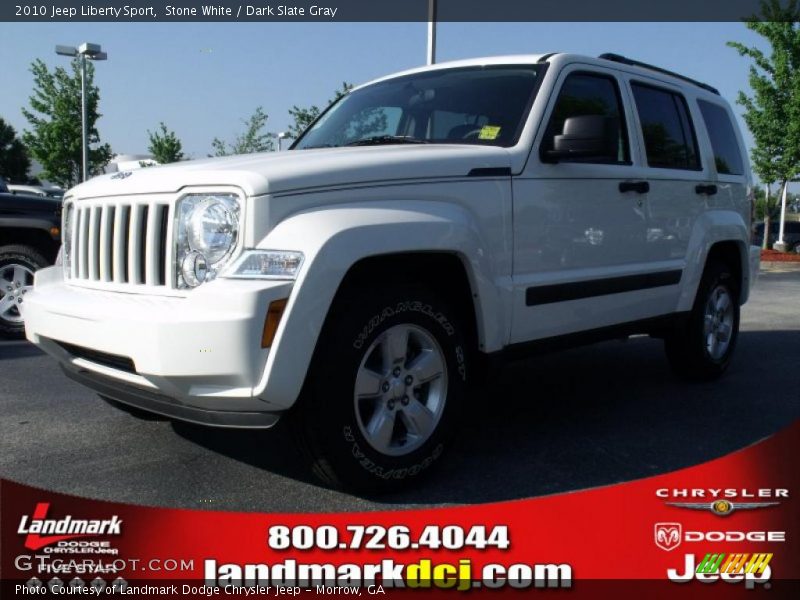 Stone White / Dark Slate Gray 2010 Jeep Liberty Sport