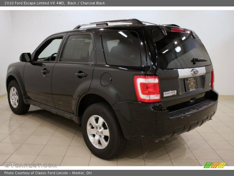 Black / Charcoal Black 2010 Ford Escape Limited V6 4WD