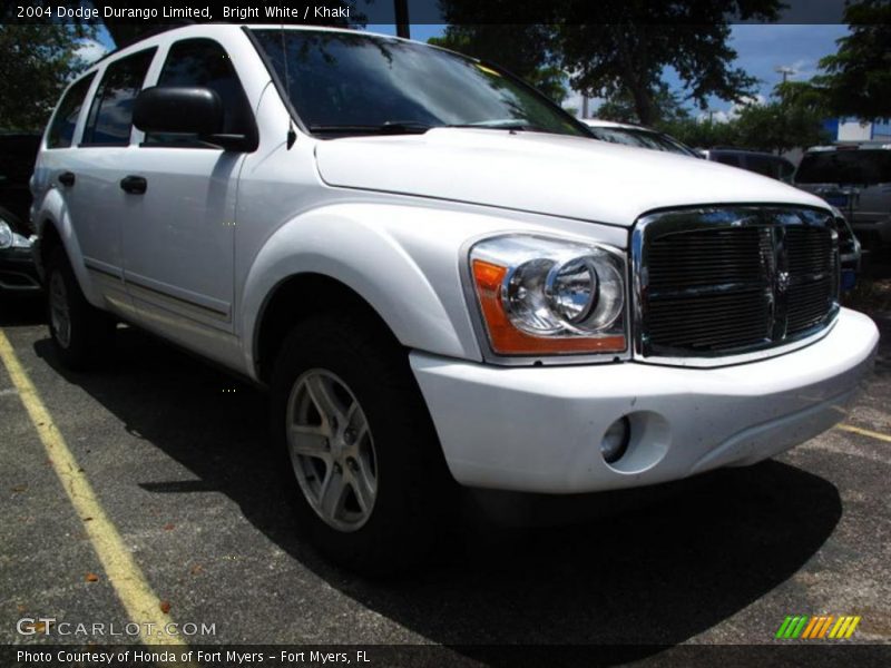 Bright White / Khaki 2004 Dodge Durango Limited