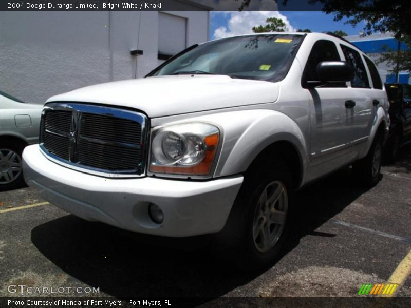Bright White / Khaki 2004 Dodge Durango Limited