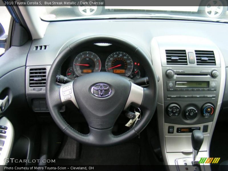 Blue Streak Metallic / Dark Charcoal 2010 Toyota Corolla S