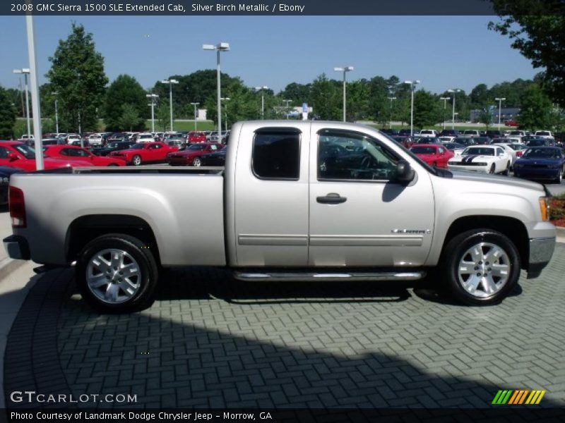 Silver Birch Metallic / Ebony 2008 GMC Sierra 1500 SLE Extended Cab