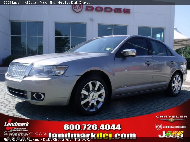 Vapor Silver Metallic / Dark Charcoal 2008 Lincoln MKZ Sedan