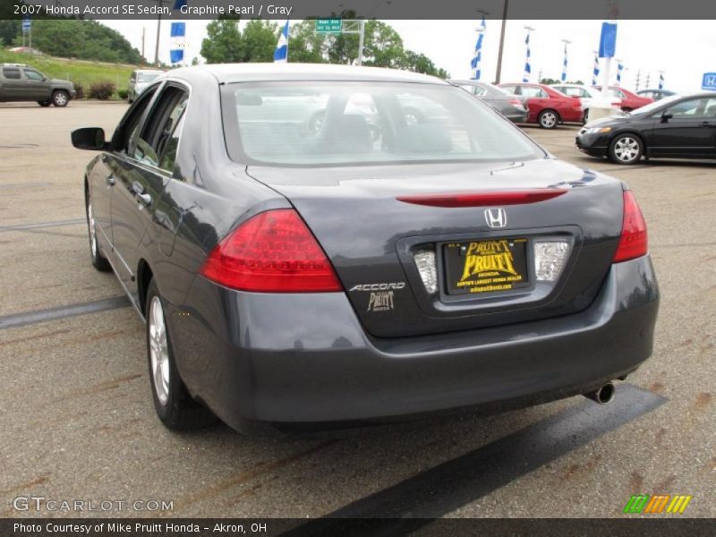 Graphite Pearl / Gray 2007 Honda Accord SE Sedan