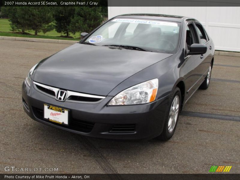 Graphite Pearl / Gray 2007 Honda Accord SE Sedan