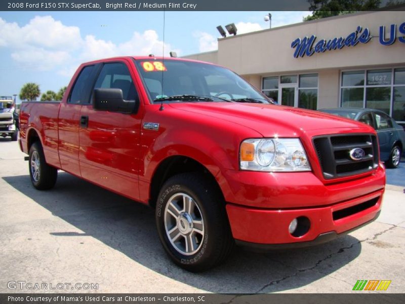 Bright Red / Medium Flint Grey 2008 Ford F150 STX SuperCab