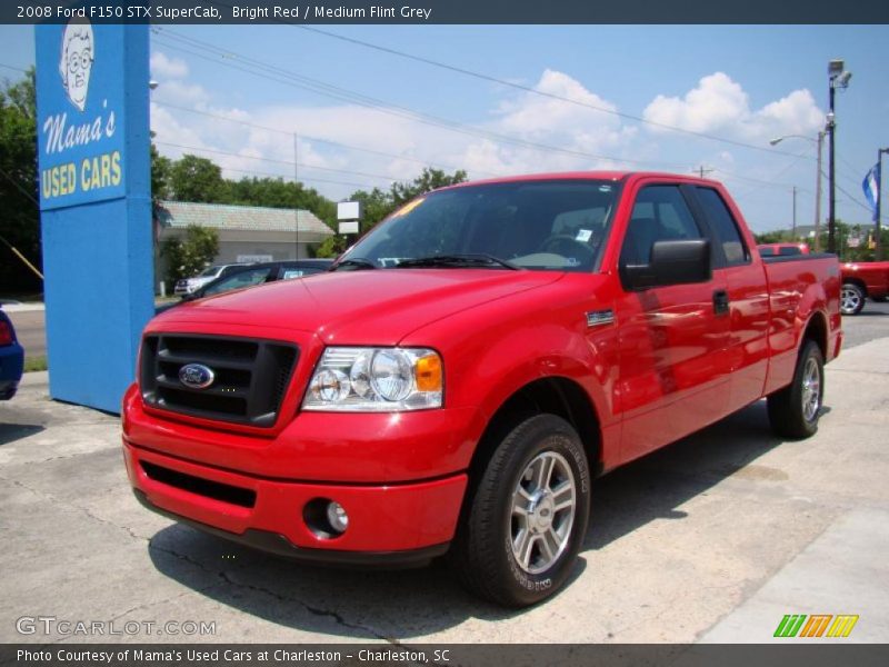Bright Red / Medium Flint Grey 2008 Ford F150 STX SuperCab