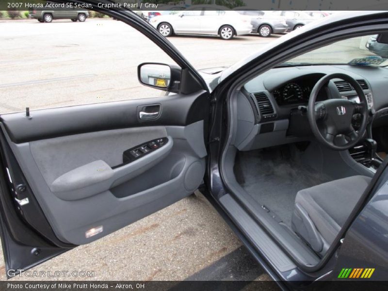 Graphite Pearl / Gray 2007 Honda Accord SE Sedan