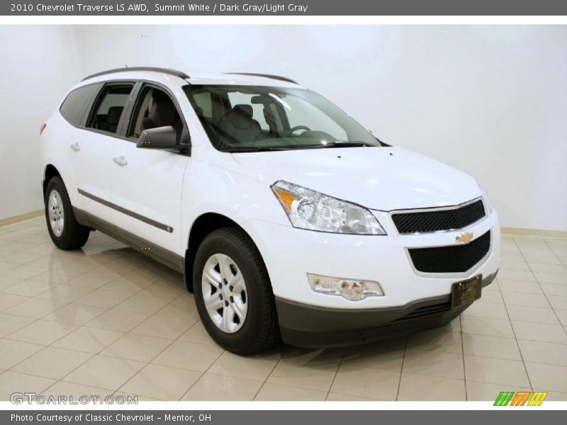 Summit White / Dark Gray/Light Gray 2010 Chevrolet Traverse LS AWD