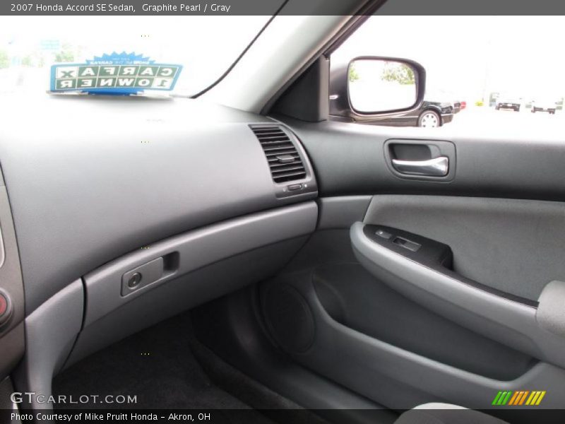 Graphite Pearl / Gray 2007 Honda Accord SE Sedan