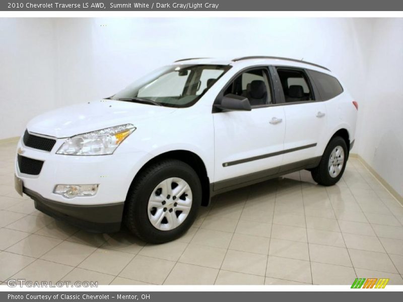 Summit White / Dark Gray/Light Gray 2010 Chevrolet Traverse LS AWD