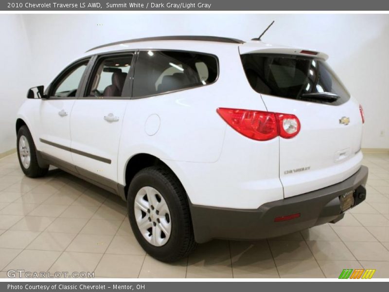 Summit White / Dark Gray/Light Gray 2010 Chevrolet Traverse LS AWD