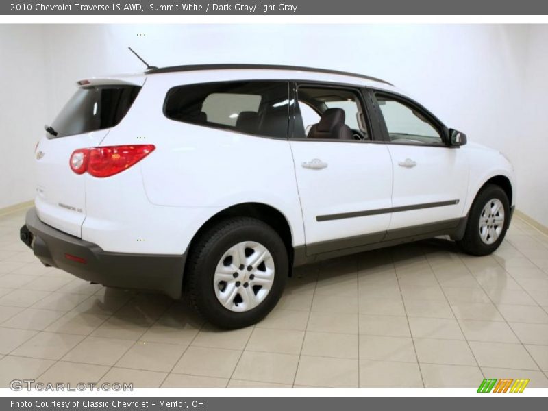 Summit White / Dark Gray/Light Gray 2010 Chevrolet Traverse LS AWD