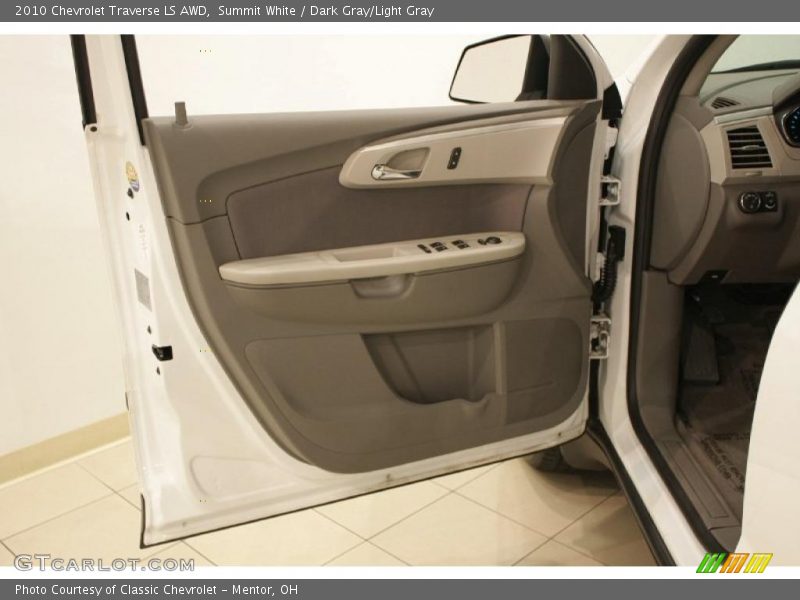 Summit White / Dark Gray/Light Gray 2010 Chevrolet Traverse LS AWD