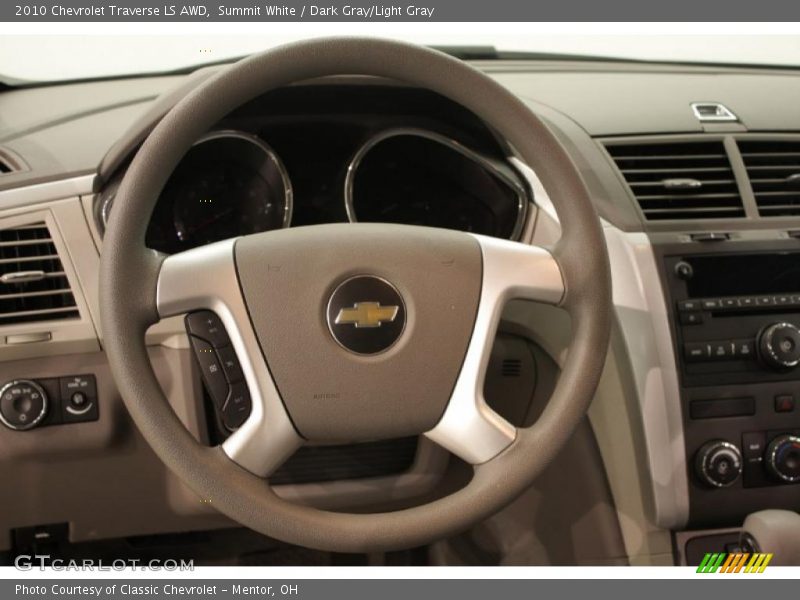 Summit White / Dark Gray/Light Gray 2010 Chevrolet Traverse LS AWD