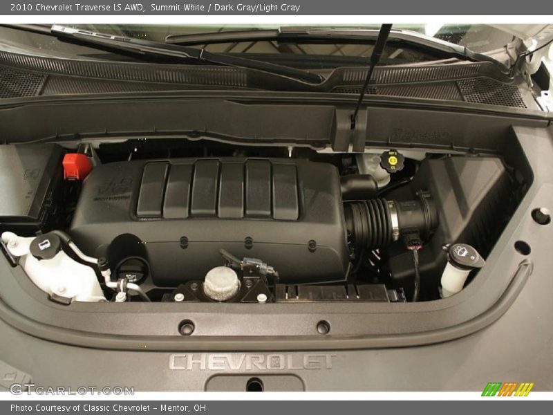 Summit White / Dark Gray/Light Gray 2010 Chevrolet Traverse LS AWD