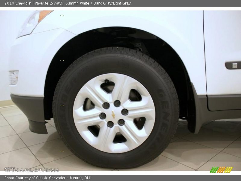 Summit White / Dark Gray/Light Gray 2010 Chevrolet Traverse LS AWD