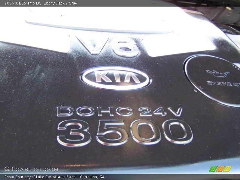 Ebony Black / Gray 2006 Kia Sorento LX