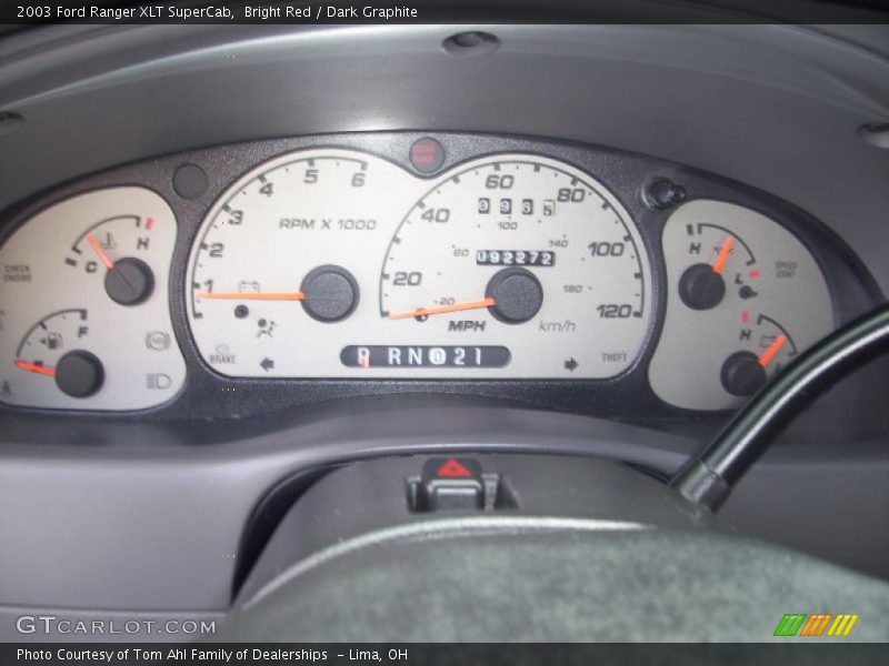 Bright Red / Dark Graphite 2003 Ford Ranger XLT SuperCab