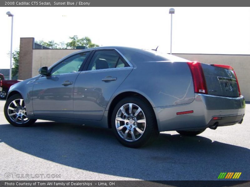 Sunset Blue / Ebony 2008 Cadillac CTS Sedan