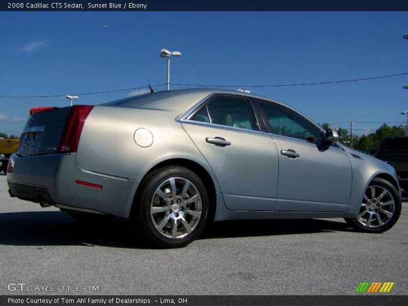 Sunset Blue / Ebony 2008 Cadillac CTS Sedan