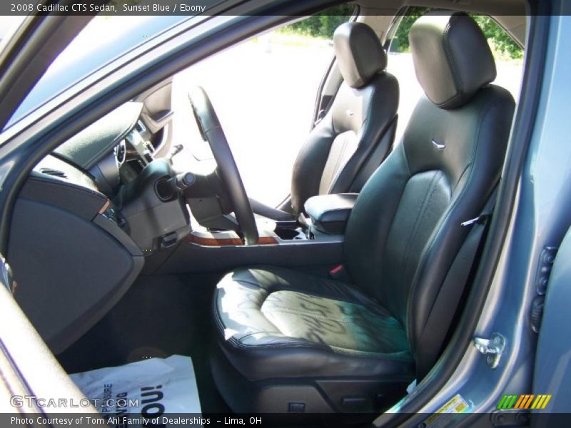 Sunset Blue / Ebony 2008 Cadillac CTS Sedan