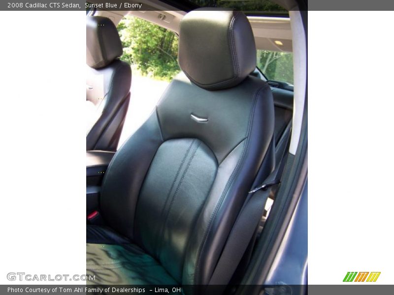 Sunset Blue / Ebony 2008 Cadillac CTS Sedan