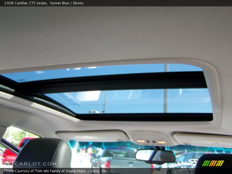 Sunset Blue / Ebony 2008 Cadillac CTS Sedan