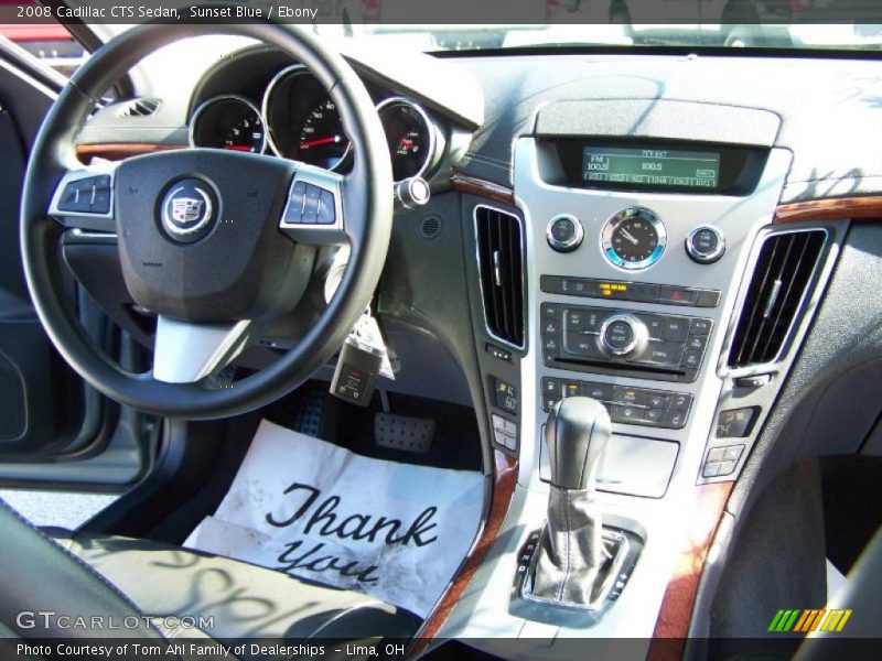 Sunset Blue / Ebony 2008 Cadillac CTS Sedan