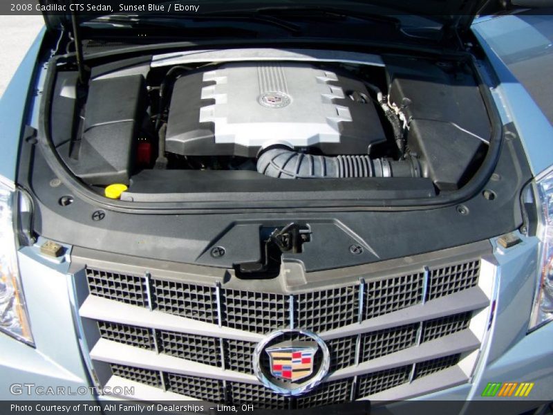 Sunset Blue / Ebony 2008 Cadillac CTS Sedan