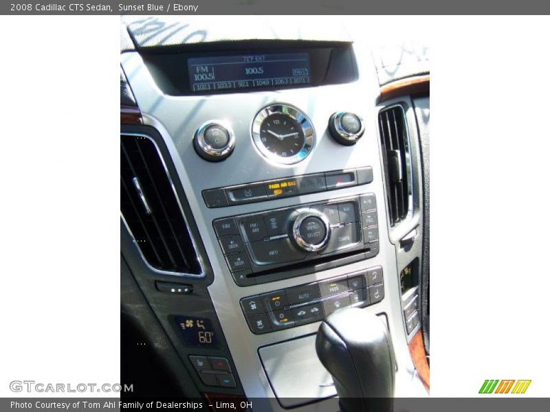 Sunset Blue / Ebony 2008 Cadillac CTS Sedan