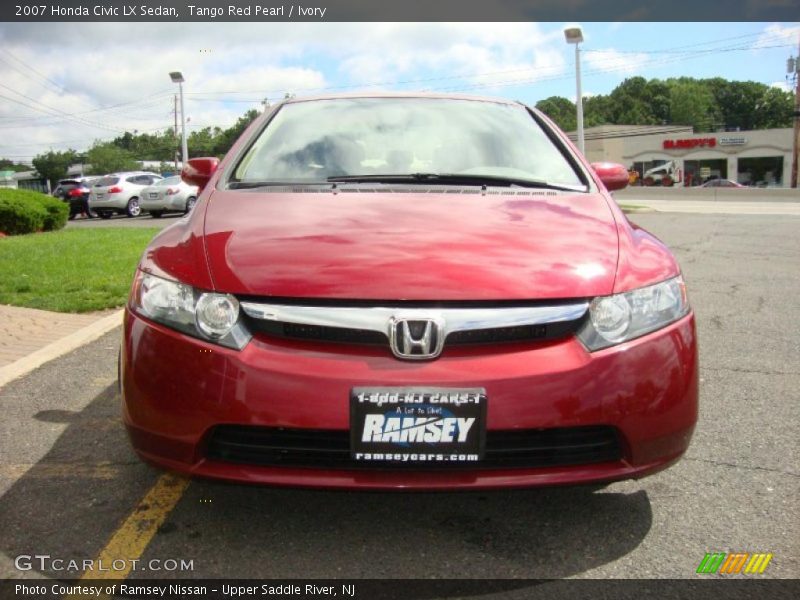 Tango Red Pearl / Ivory 2007 Honda Civic LX Sedan