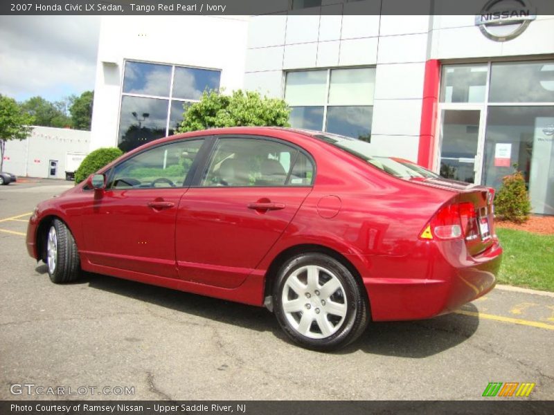 Tango Red Pearl / Ivory 2007 Honda Civic LX Sedan