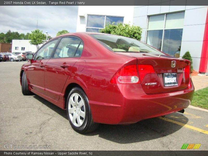 Tango Red Pearl / Ivory 2007 Honda Civic LX Sedan