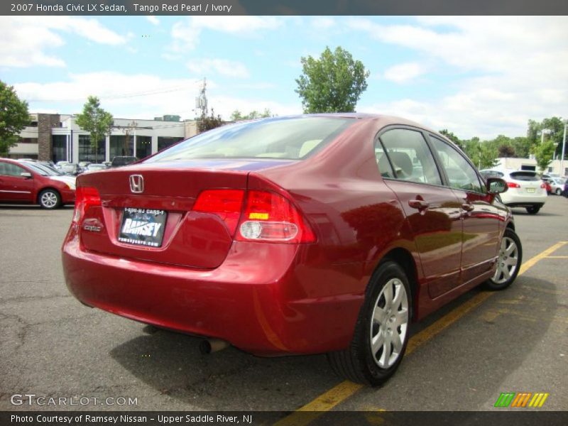 Tango Red Pearl / Ivory 2007 Honda Civic LX Sedan