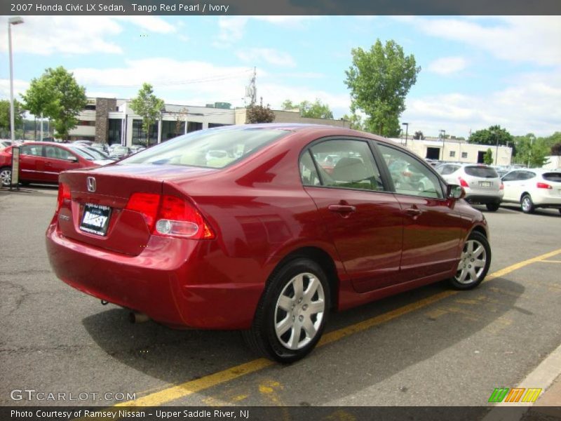 Tango Red Pearl / Ivory 2007 Honda Civic LX Sedan