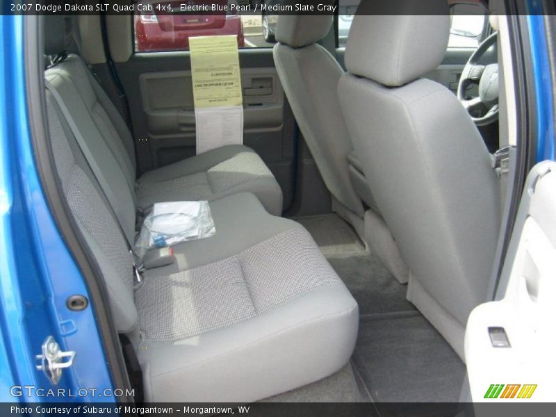 Electric Blue Pearl / Medium Slate Gray 2007 Dodge Dakota SLT Quad Cab 4x4
