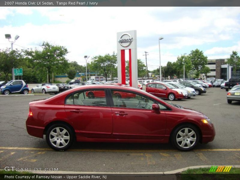 Tango Red Pearl / Ivory 2007 Honda Civic LX Sedan