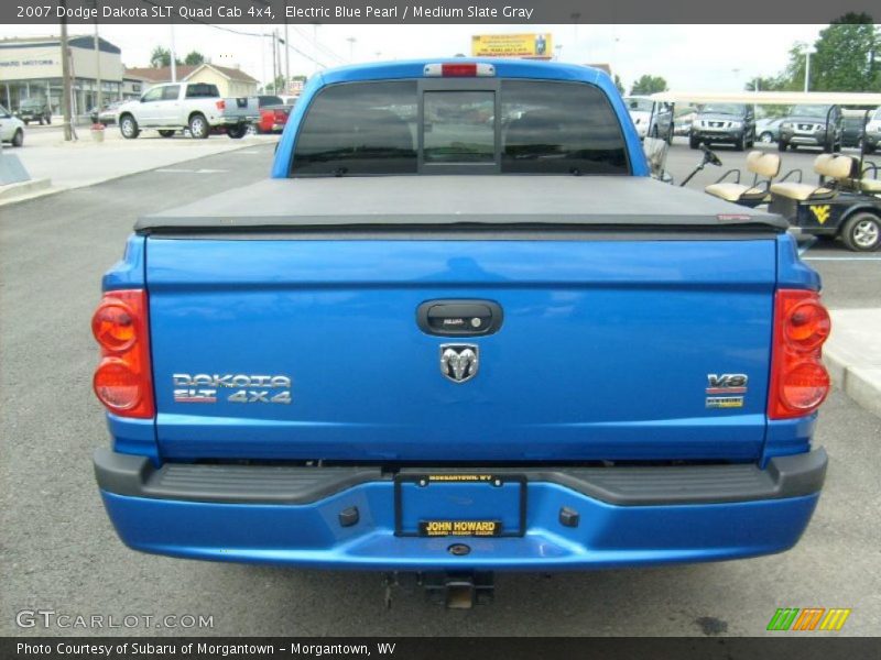 Electric Blue Pearl / Medium Slate Gray 2007 Dodge Dakota SLT Quad Cab 4x4