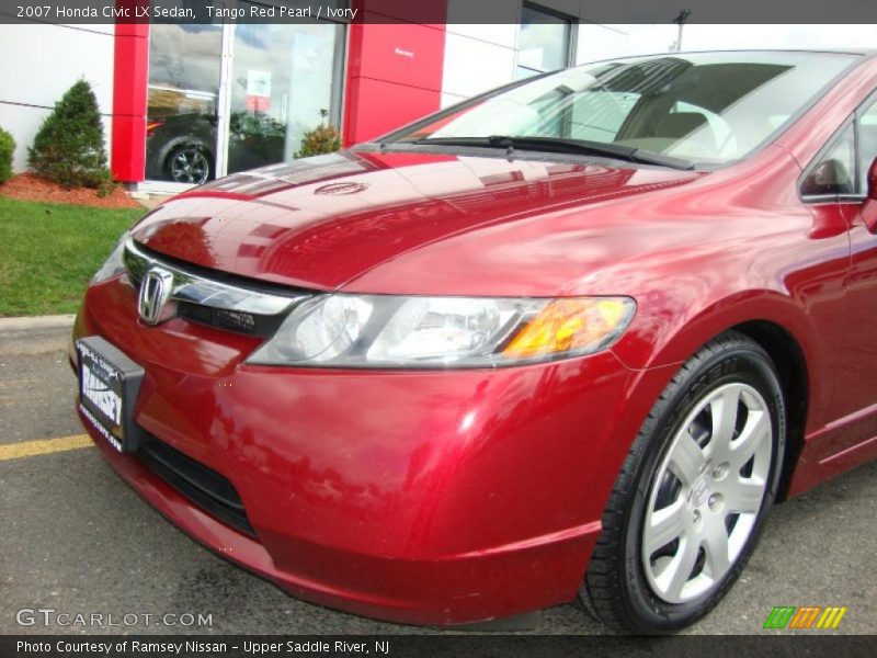 Tango Red Pearl / Ivory 2007 Honda Civic LX Sedan