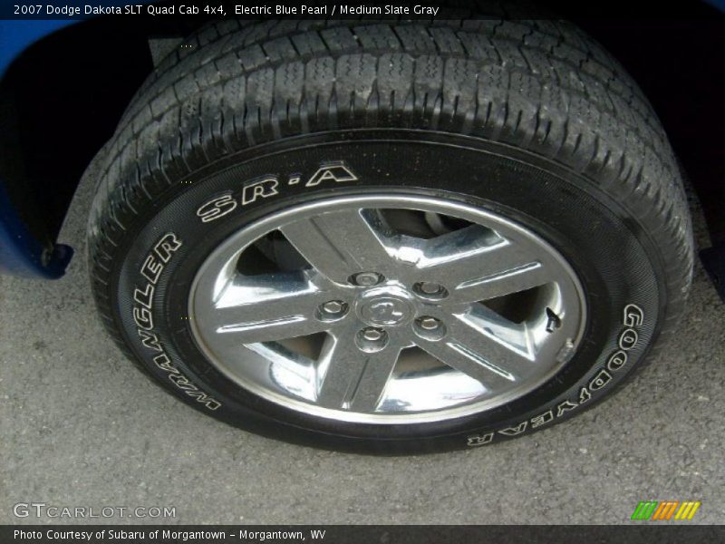 Electric Blue Pearl / Medium Slate Gray 2007 Dodge Dakota SLT Quad Cab 4x4