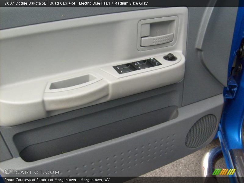 Electric Blue Pearl / Medium Slate Gray 2007 Dodge Dakota SLT Quad Cab 4x4